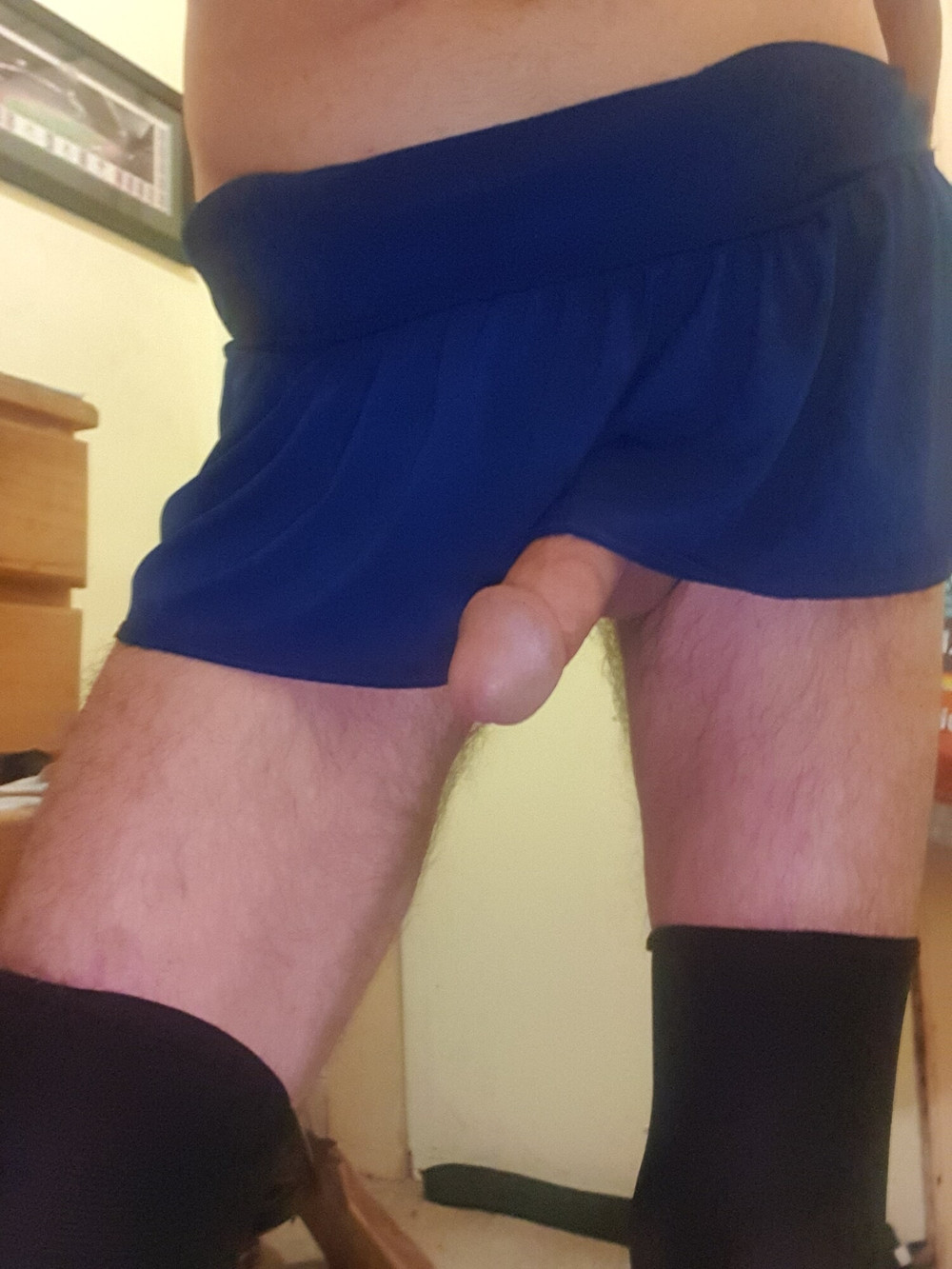 Panty boy posing in his bedroom  #3