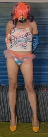 blue bikini pants and tiny tutu         