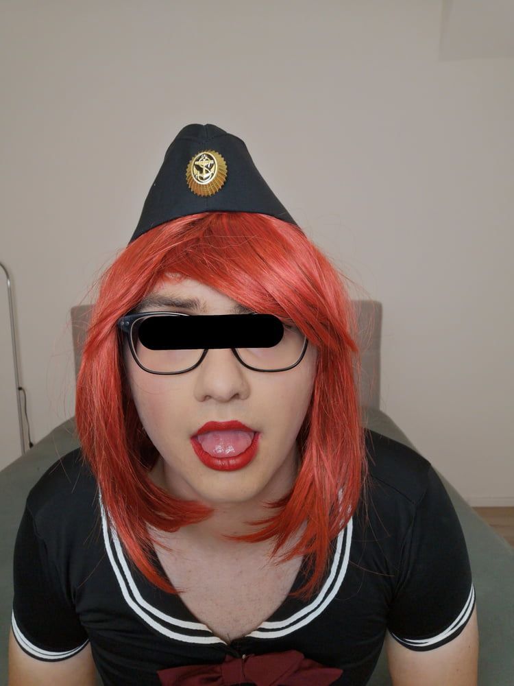 Red haired navy officer sissy #19