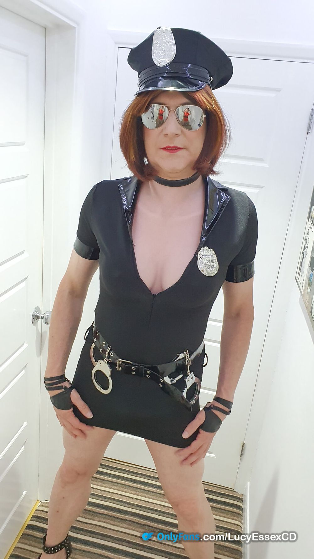 Big cock TGirl police officer Lucy Essex CD #7