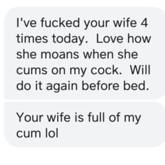 cuckold texts from wife's boyfriend