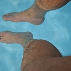 Relaxing at the pool