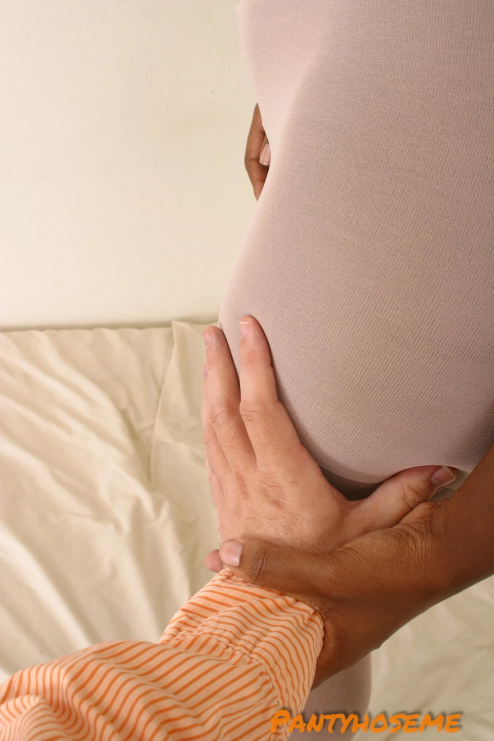 Ebony Milf Sucking Cock Wearing Pink Pantyhose #45