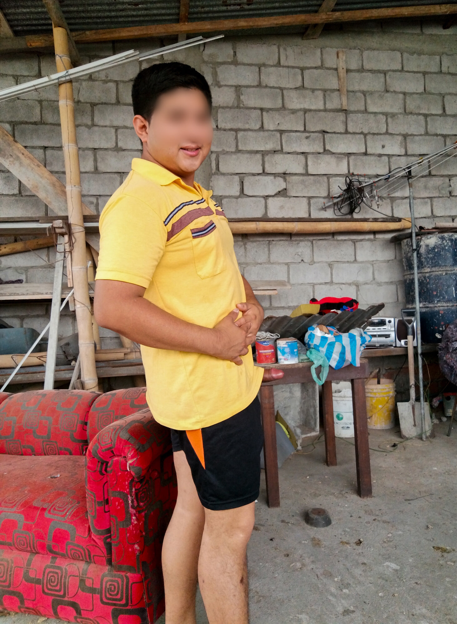 With my clothes on and my dick exposed - 4