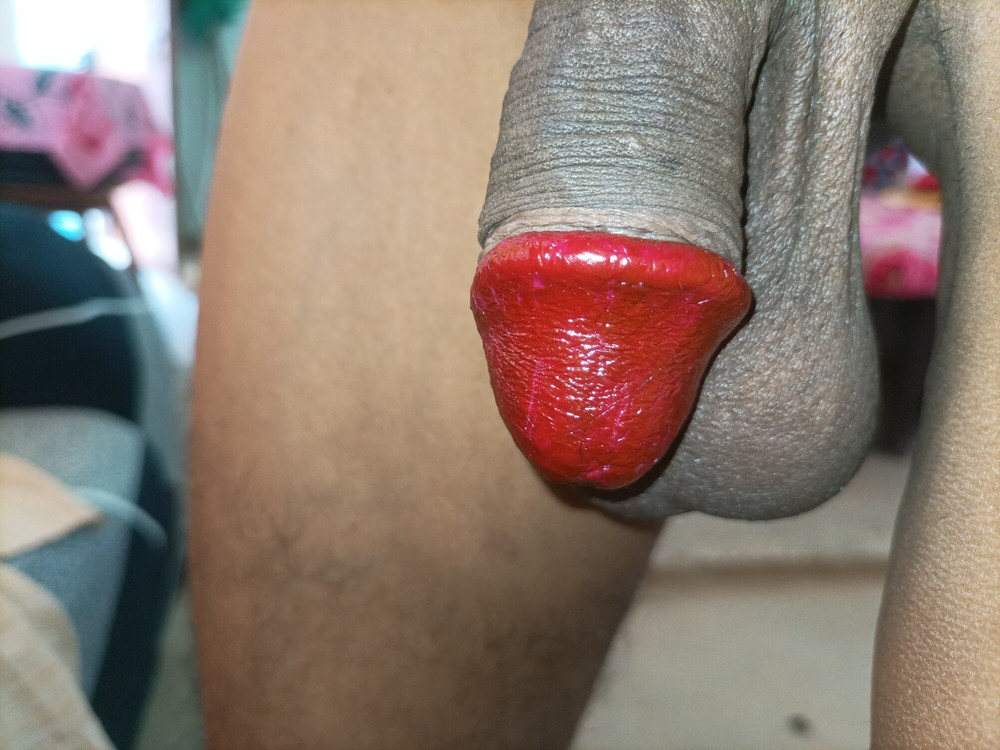 Sissy belly tattoo and coloured cock #54