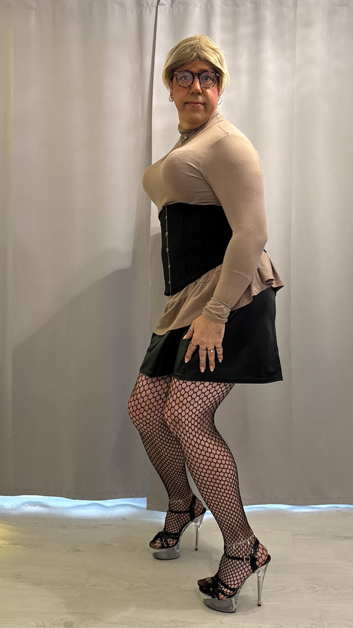 In a skirt and heels #5