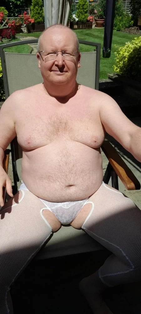 White tights in garden #31