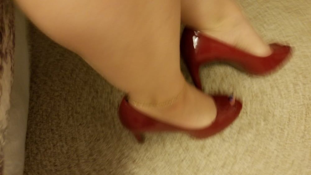 Playing in my shoe closet pretty feet heels flats milf  wife #7
