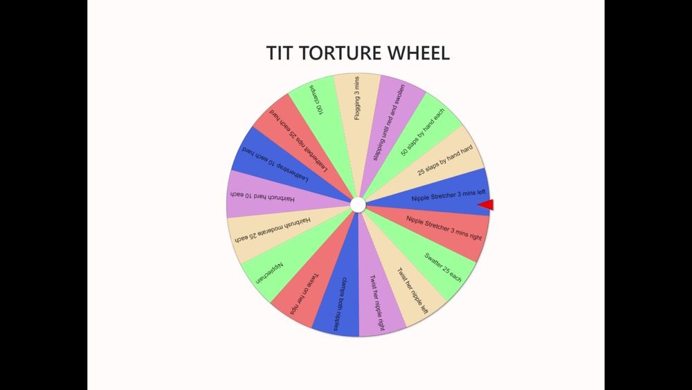 The tit torture wheel - game #6