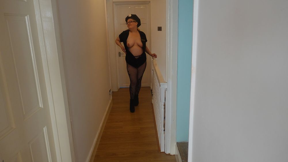 Police Woman costume and Pantyhose #22