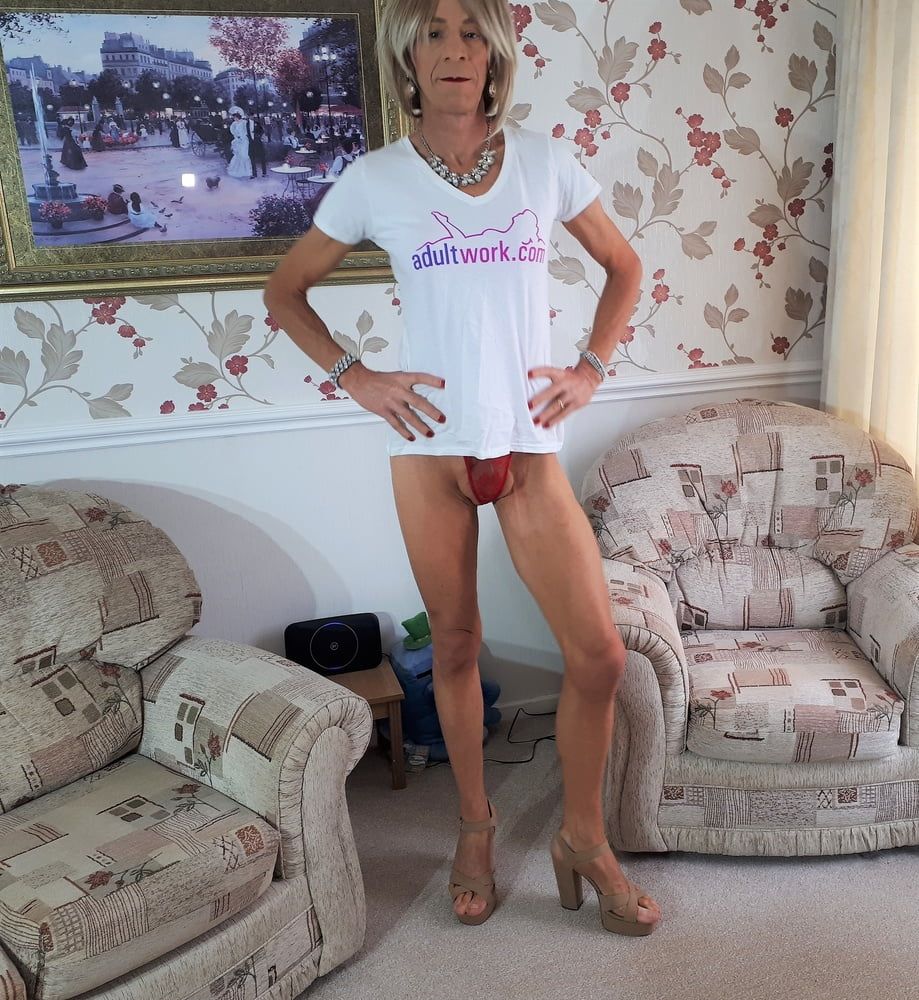 19 Alessia in White AdultWork T-shirt