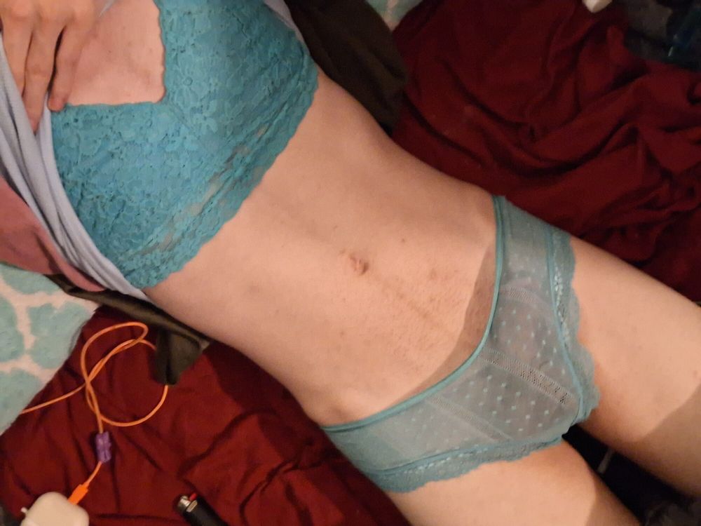 Trying on my new girl clothes #8