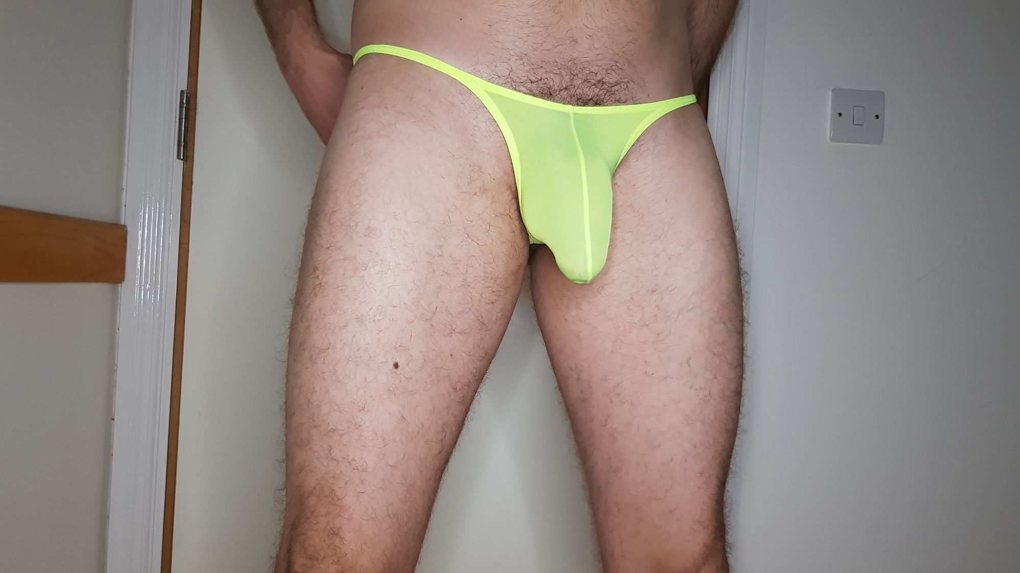 Oiled Bulge in yellow briefs #6