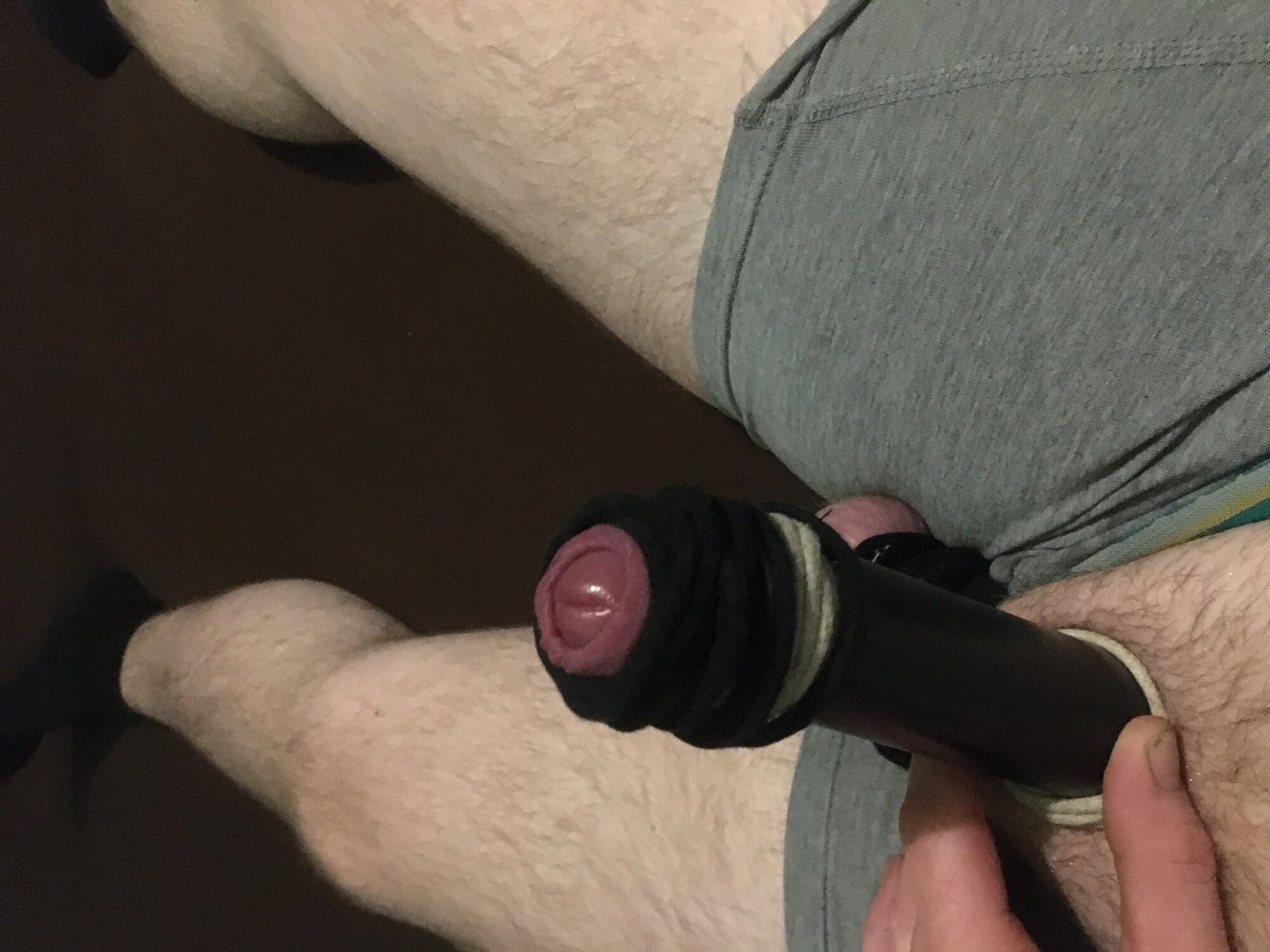 Bound Dick And Balls And Homemade Cocksleeve  #7