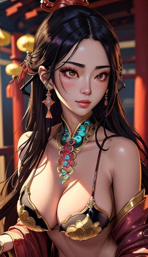 cute Chinese girl in temple (Ai model) #23