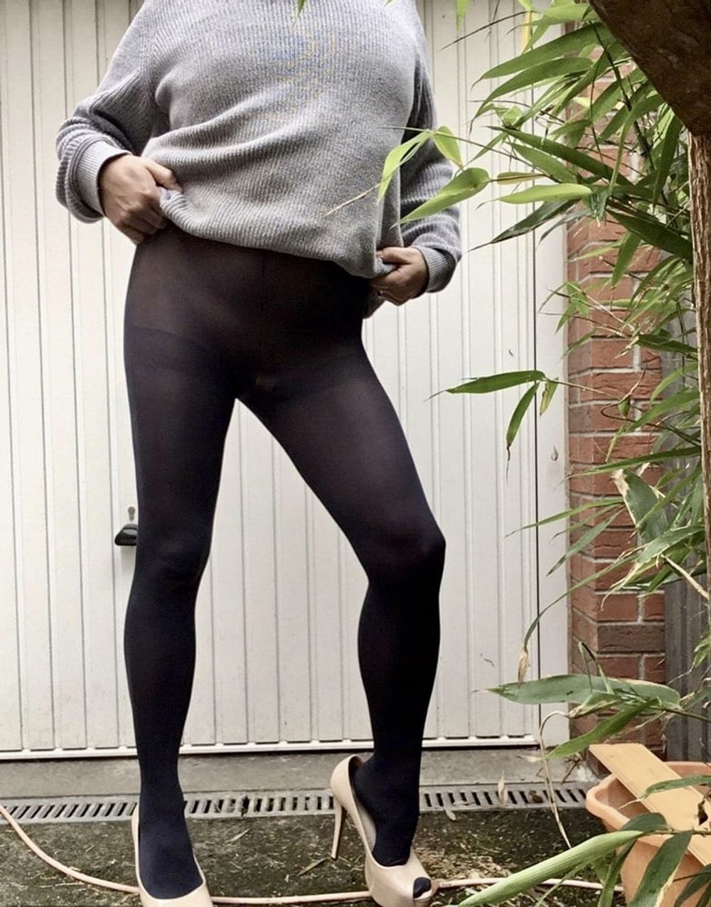 Outside in Pantyhose  #16