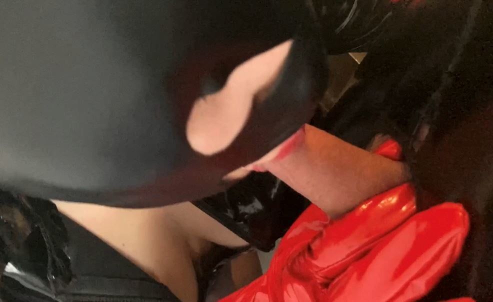 Black and Red Fetish Pissing #26