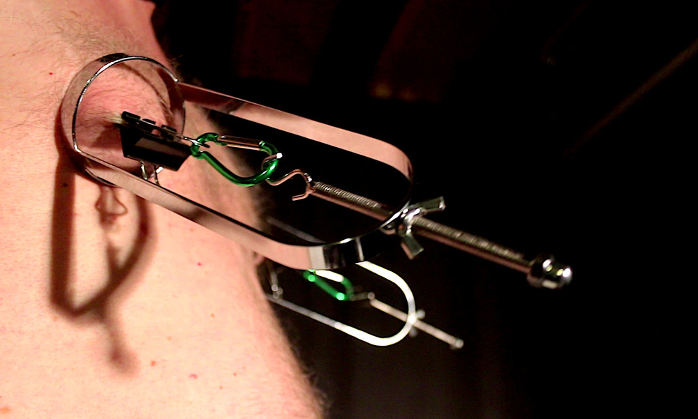 Nipple pull, male tit stretching and tied harsh cock pulling #22