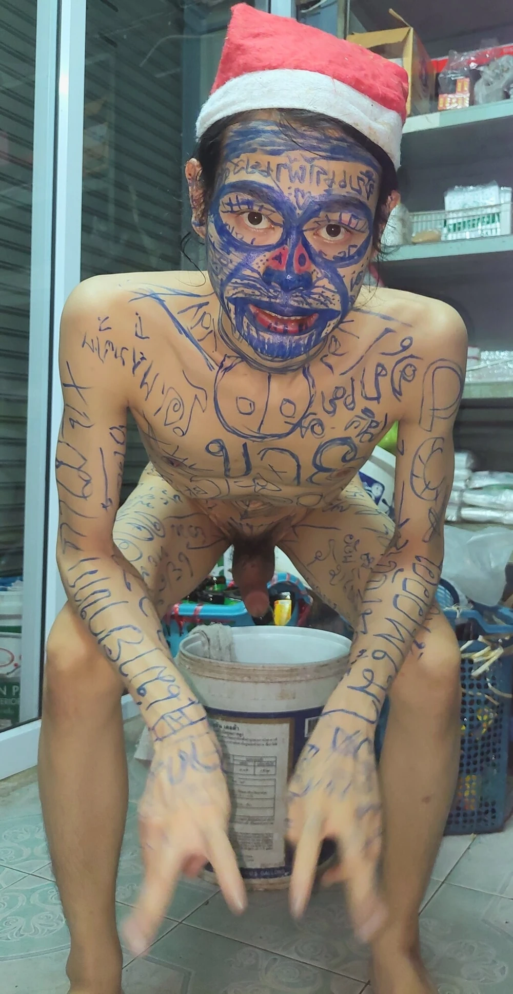 Catch a slave masturbating and get a magic pen to write on y #3