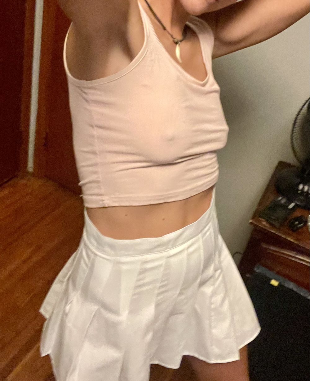 Dressing up my white skirt #5