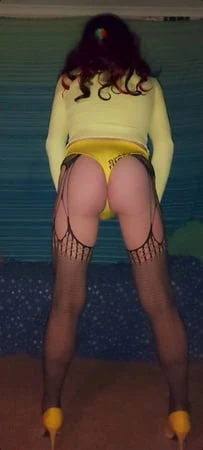 yellow lil fuck toy shorts         