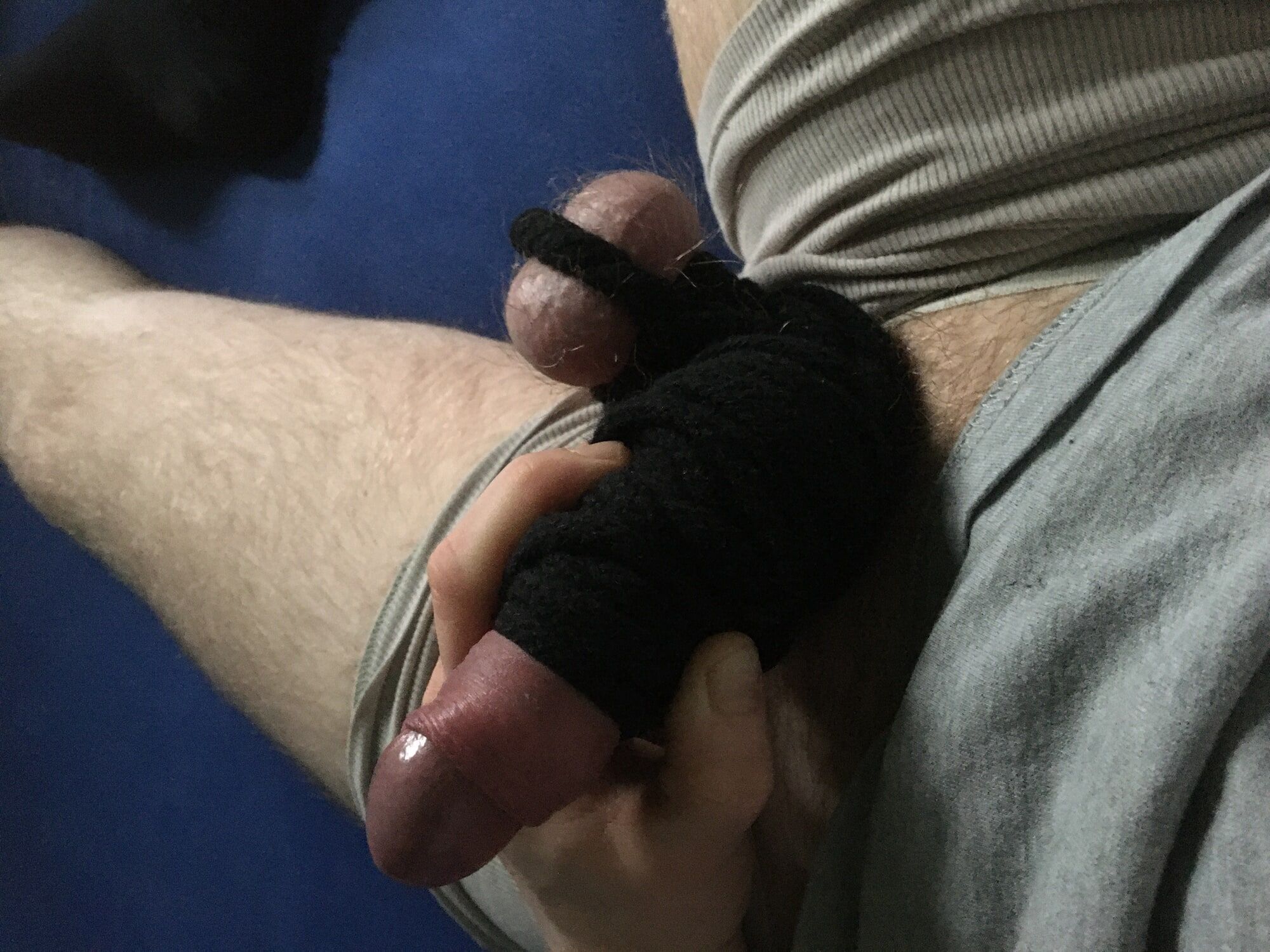 Hairy Cock And Balls Bound With Long Cord  #18
