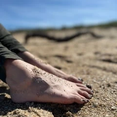 Feet and beach