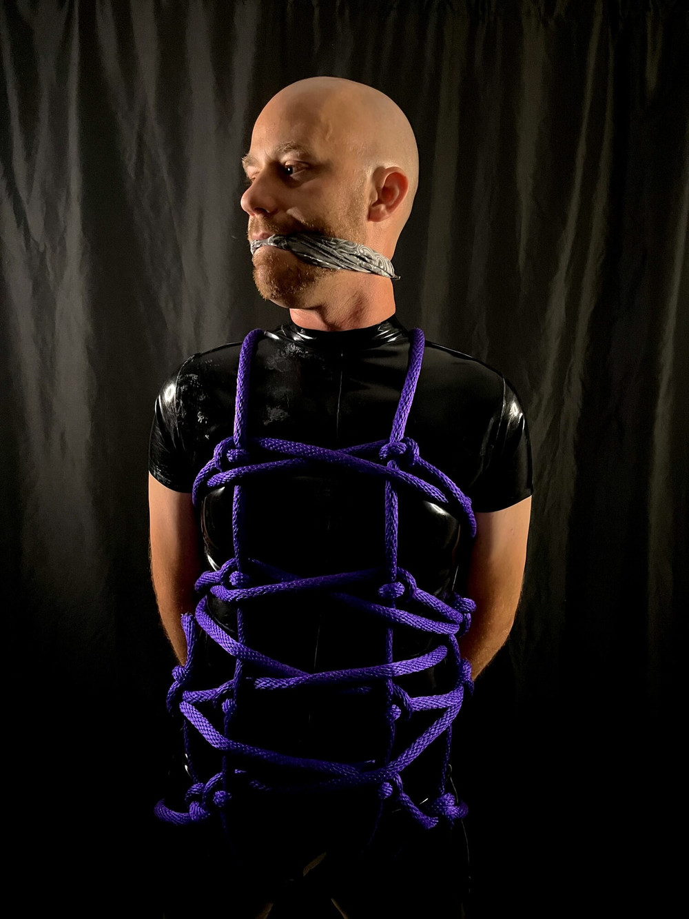 Tied up Rubber gimp  #5