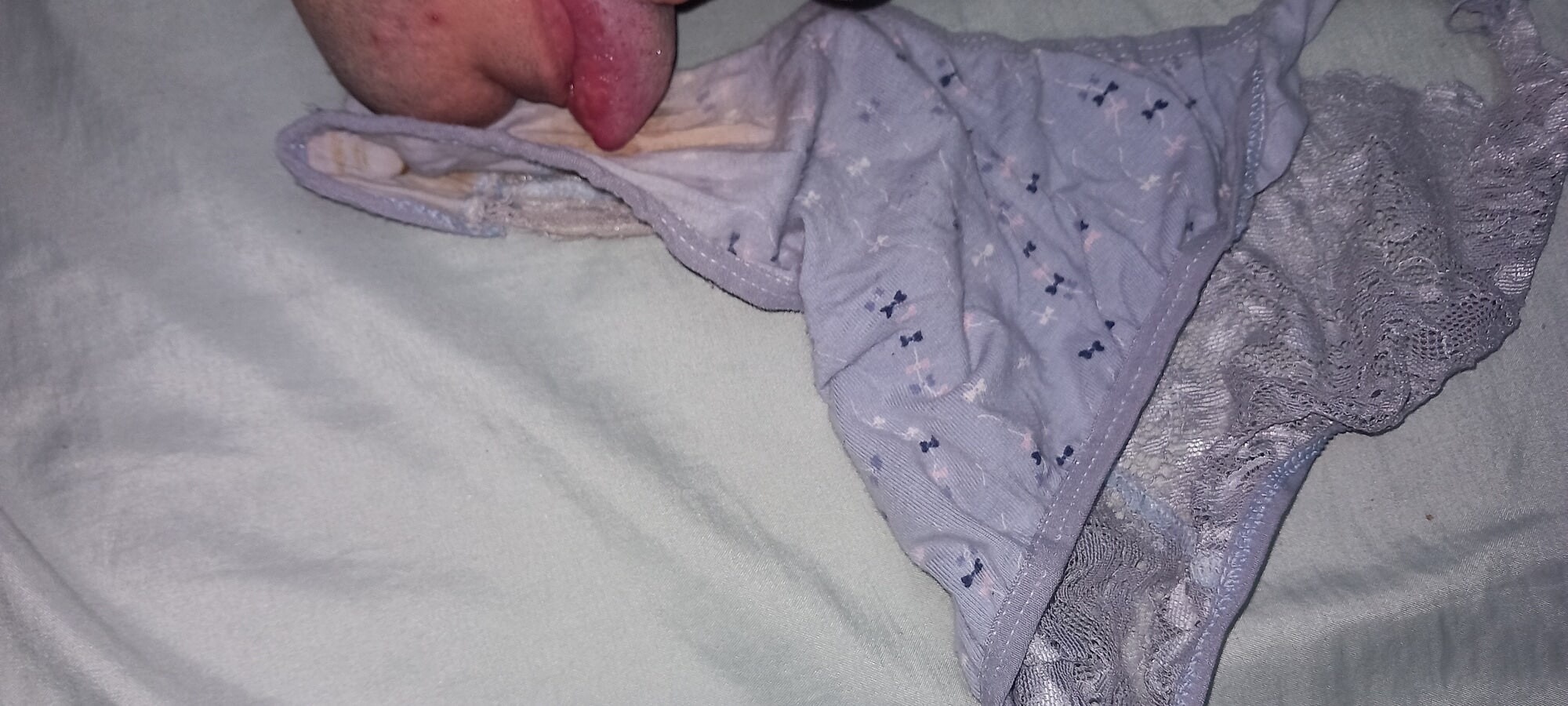 My wife made me sniff and lick her dirty panties.