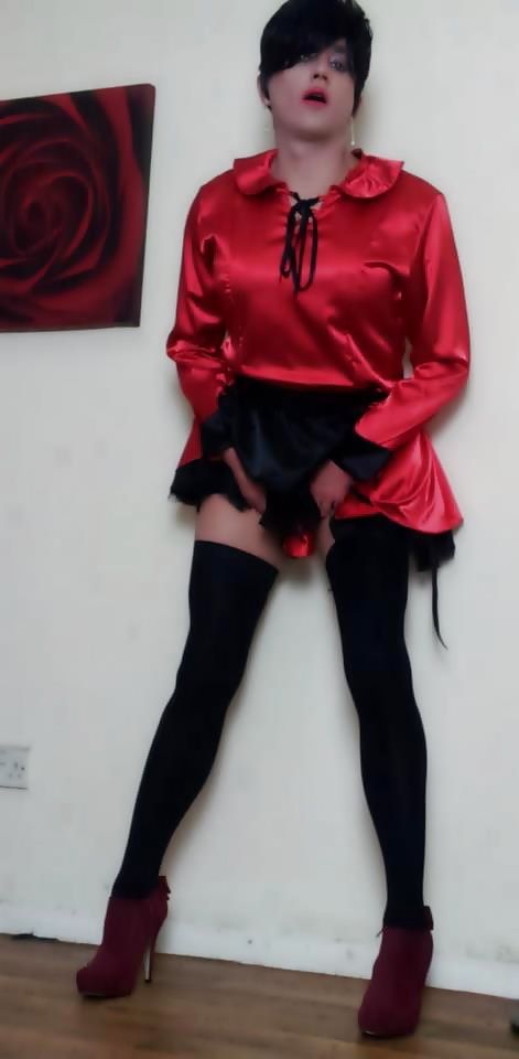 Crossdressing Red Maid #2