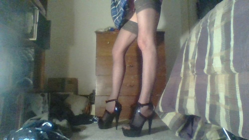 Mellissa's sexy legs in stockings #3