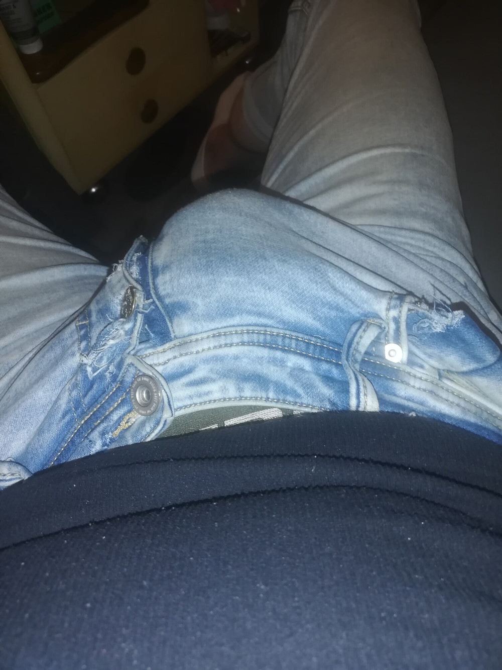 Showing off my horny bulging jeans #37