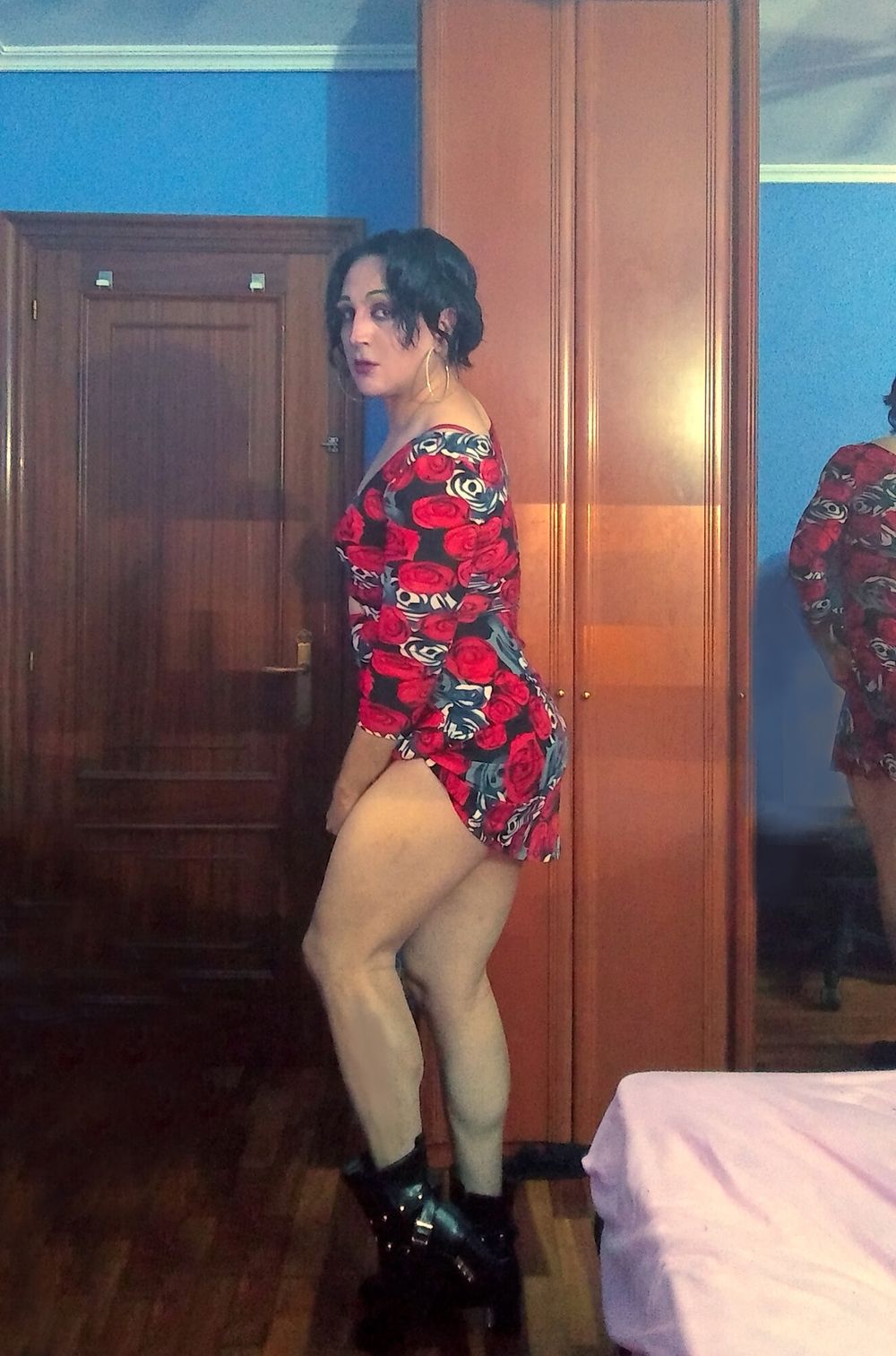 Sissy Taniax wearing flowers dress -December 2021 part II #7