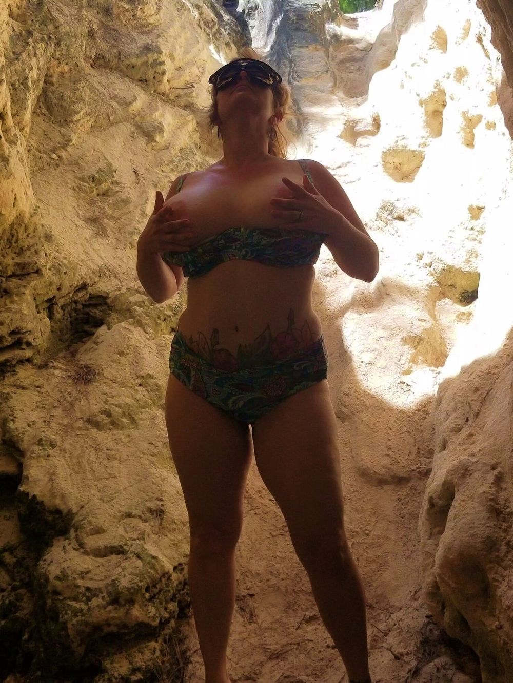 Voyeur MASSIVE TITTIES in a Cave Mistress Thursday Sneaks in #8