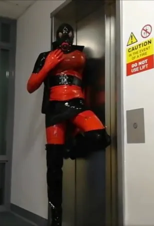 alison in rubber         