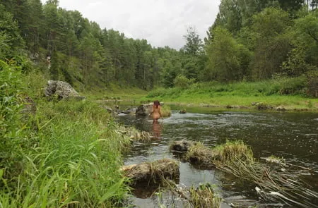 in the bed of derzha river         