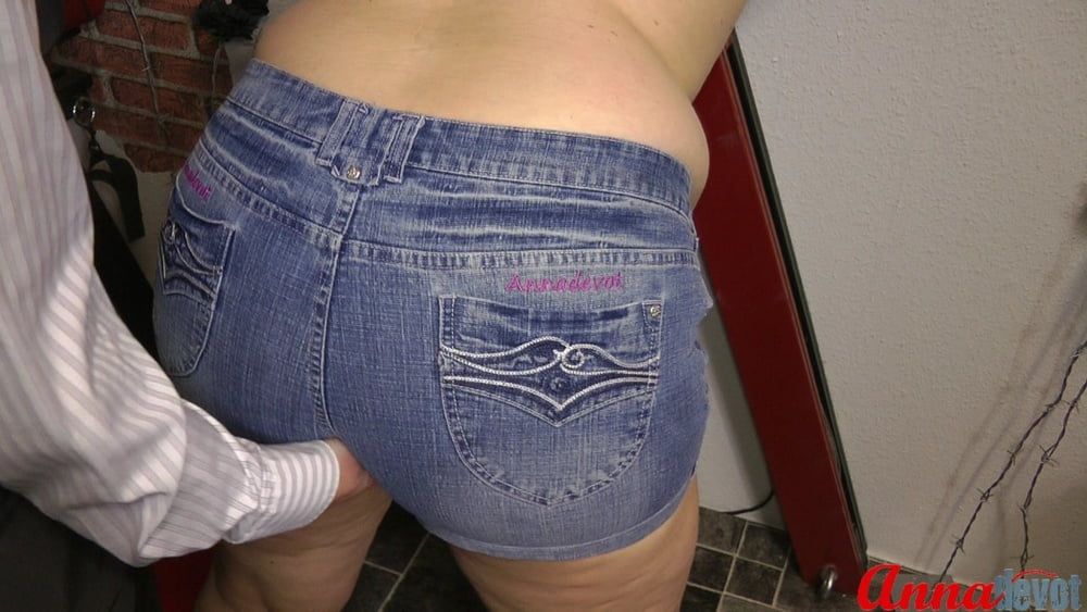 Jeans ass spanked #11