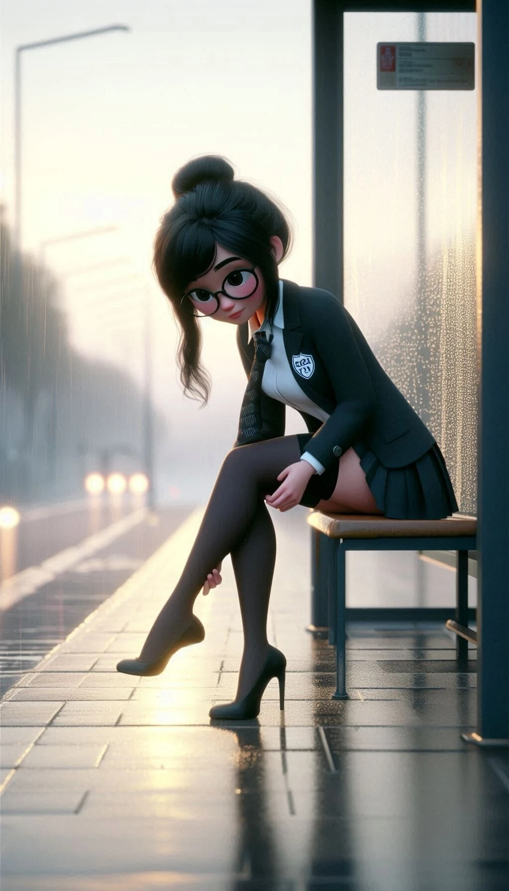 Pixwhores - Adjusting Stockings  #11