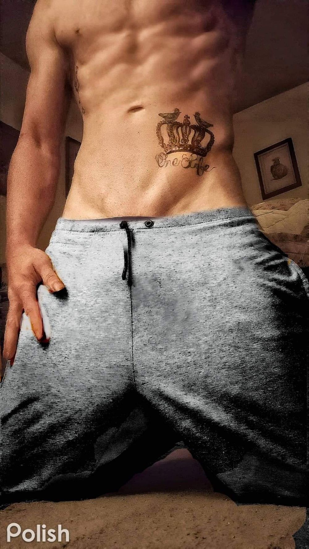 Solo male, muscular, tattoos, dad body. In shape and clshave