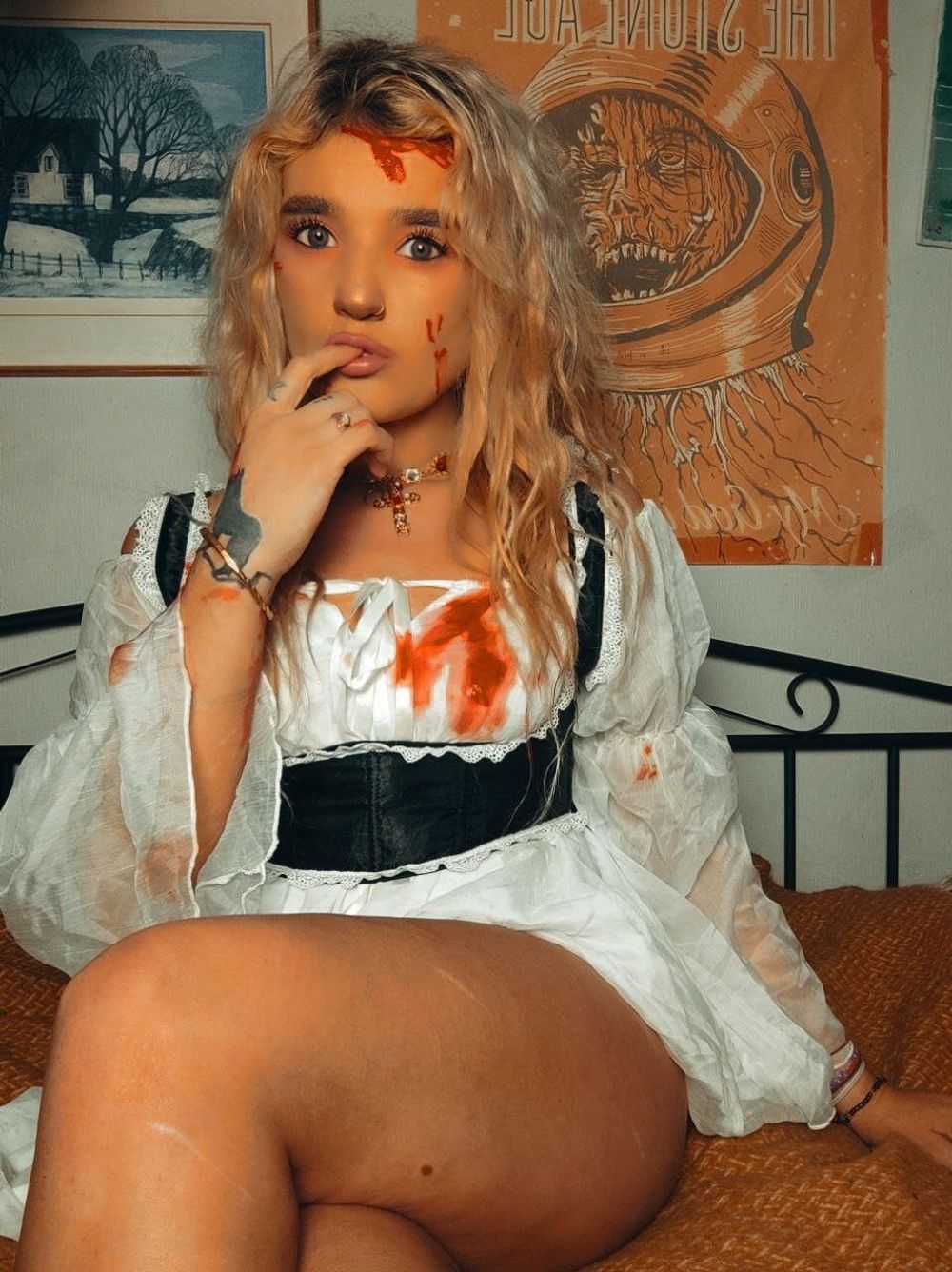 Bloody fuck-ready ghost-girl, giving you a taste of herself #7