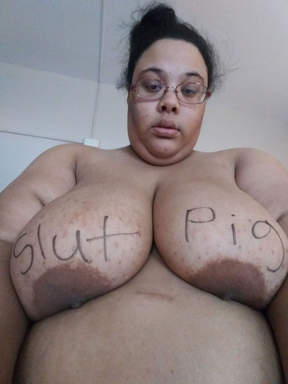 Dumb SSBBW Slut Jessica Jones&#039; Bodywriting  #46