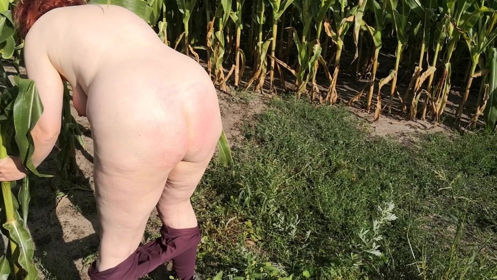 Naked whipping in cornfield #18