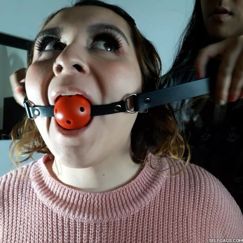 Beautiful Bitch Ball Gagged And Drooling