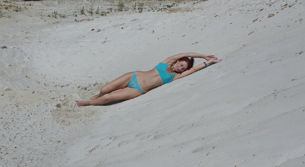 On White Sand in turquos bikini #56
