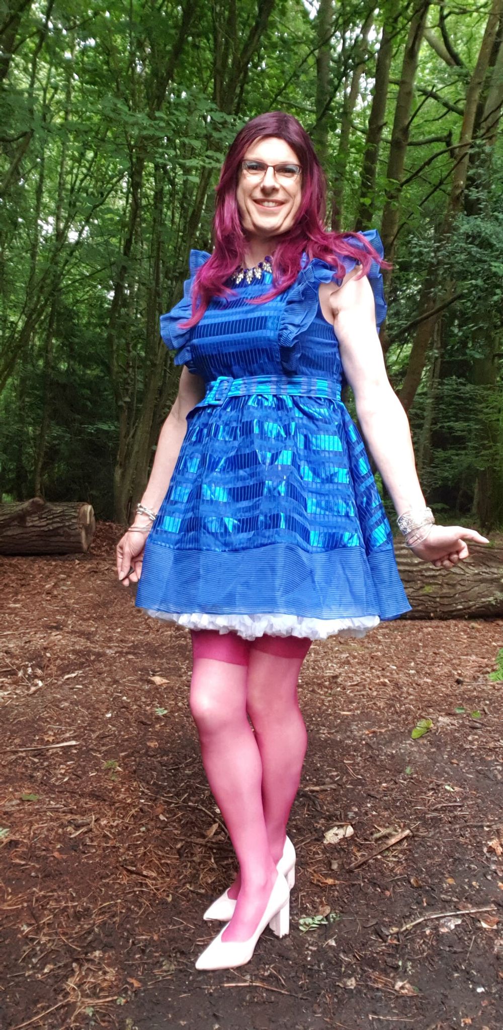 Blue Dress in the rain in July #2