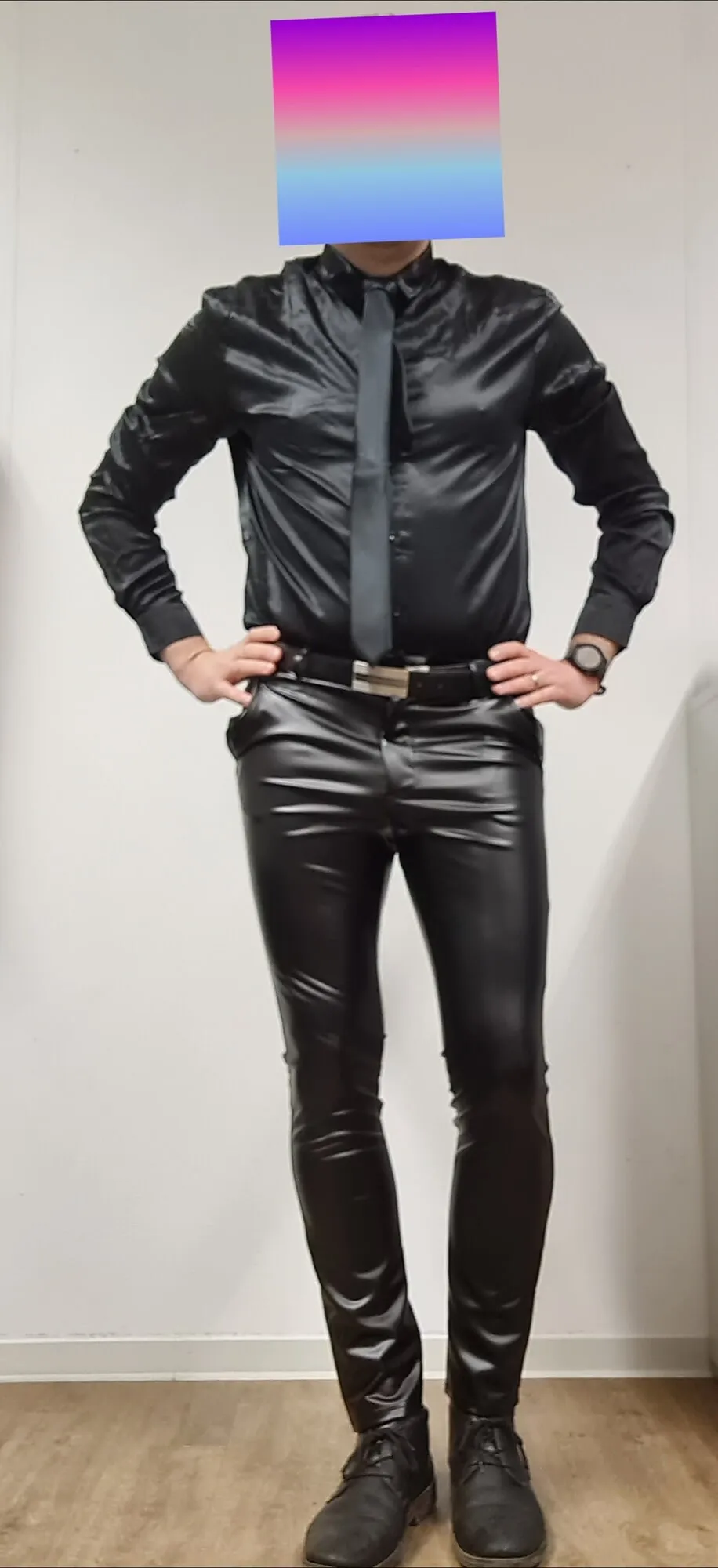 Gay in leather and satin #14