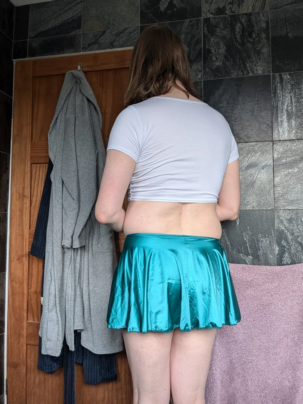 Sissy Crossdresser In Crop Top and Skirt #5