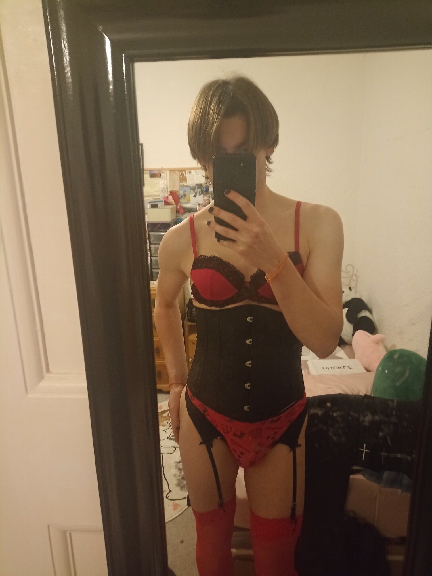 Black and Red sissy dressup x #2