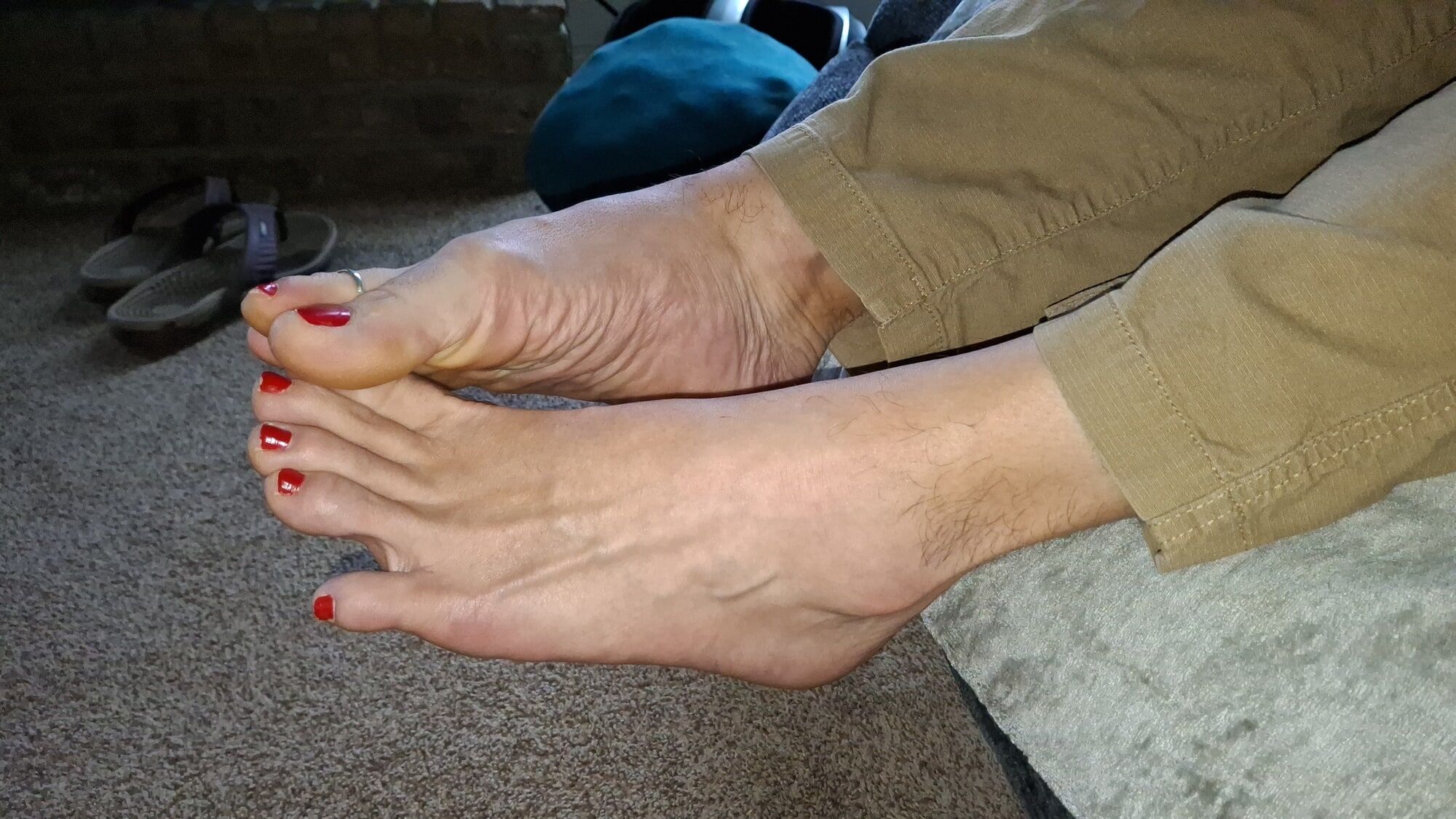 Showing off my red toes #6