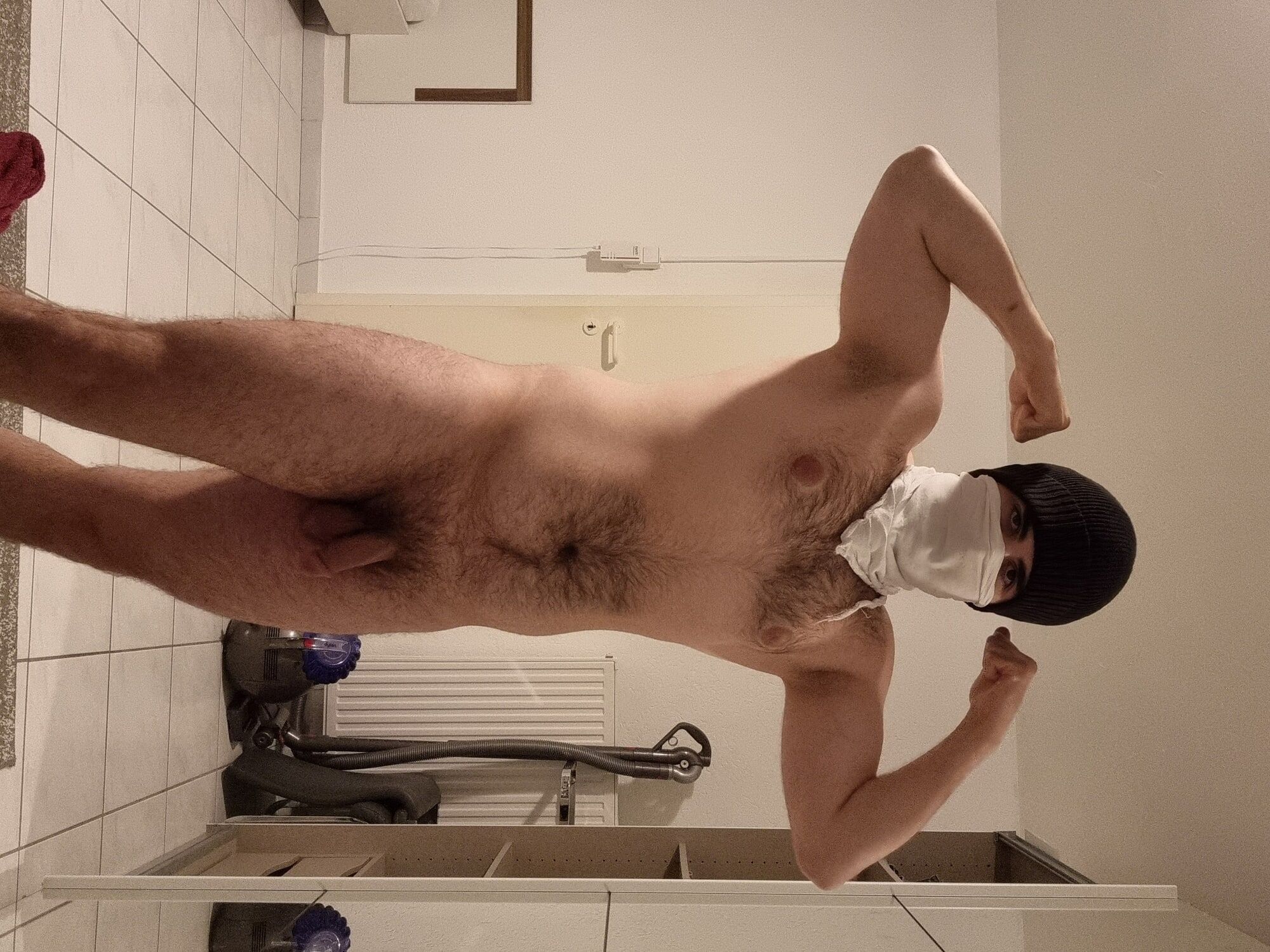 Masked Turk flexing, and showing his ass #2